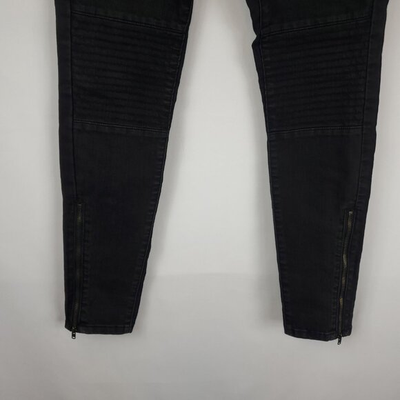 Mossimo Denim Mid-Rise Denim Leggings Womens Black Jeans Sz 2 - Picture 4 of 13